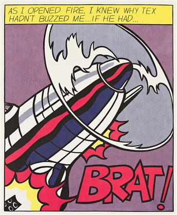 ROY LICHTENSTEIN (1923 - 1997) As I Opened Fire Poster, Triptych.